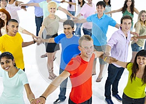 Group of Young People Connecting with Each Other