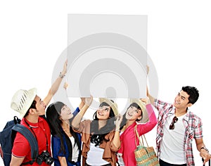 Group of young tourist