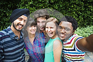 Groupie Together Teamwork Connection College Concept