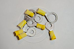 Grouping of Yellow wire connectors