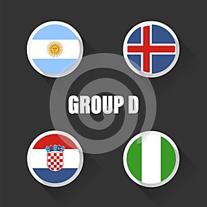 Groups football world championship in Russia.