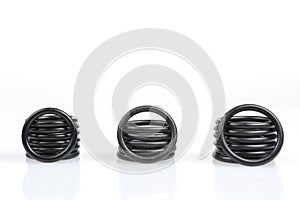 Groups of repair sealing rings in a pile by size