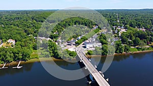 Groveland town aerial view, MA, USA