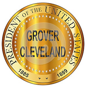 Grover Cleveland Gold Metal Stamp photo