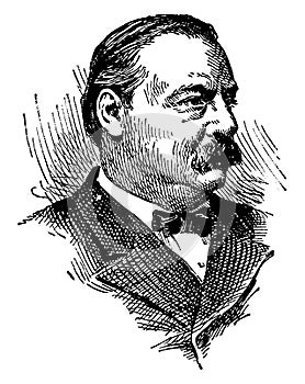 Grover Cleveland, vintage illustration photo