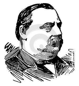 Grover Cleveland, vintage illustration photo