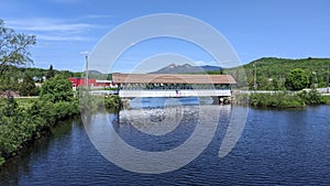 Groveton Covered Bridge built in 1852 in Groveton New Hampshire