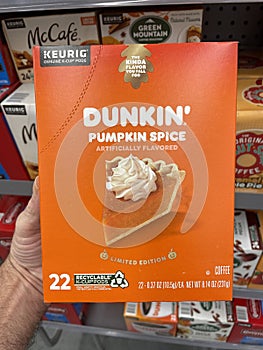 Dunkin pumpkin spice K Cup coffee