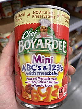 Walmart grocery store interior Chef Boyardee mini abcs