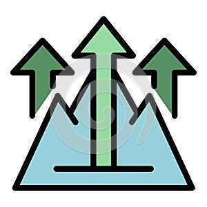 Grow advantage icon vector flat