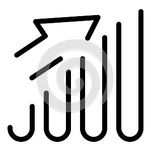 Grow internet speed icon, outline style