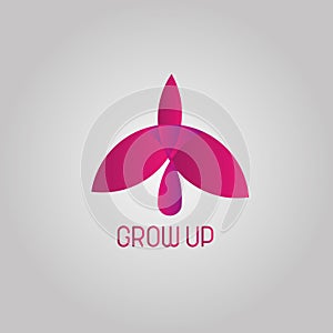 Grow up bird logo