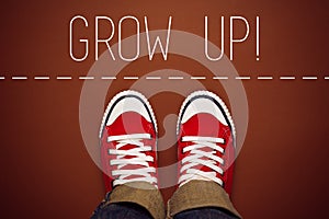 Grow Up Reminder for Young Person, Top View