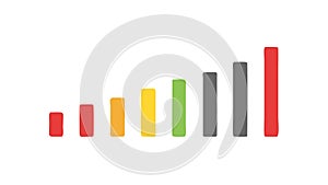 Growing Bar Graph: Business Growth and Progress, Flat Vector, vector design Generative AI