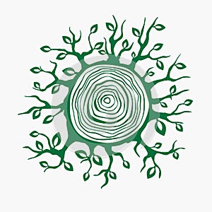 The Growing Branches from the Tree Cut