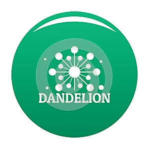 Growing dandelion logo icon vector green