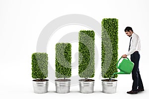 Growing the economy. 3D Rendering