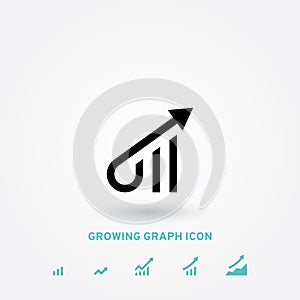 Growing graph icon