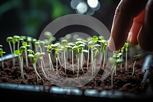 growing green plants in germinate from seed,