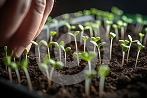growing green plants in germinate from seed,