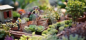 Growing kitchen garden vegetables, small-scale simulated vegetable plots, kitchen garden vegetable cultivation models, simulating