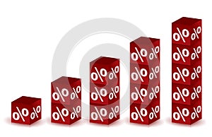 Growing percents illustration design