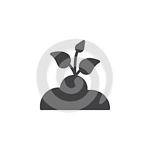 Growing plant vector icon