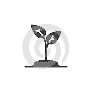 Growing plant vector icon