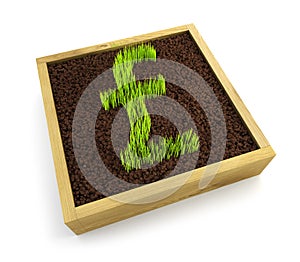 Growing pound symbol