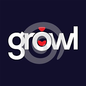 Growl bear logo icon vector template
