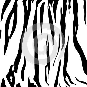 Growling tiger and tiger skin EPS vector file