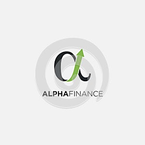 Growth Alpha Finance Logo icon vector template