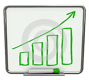 Growth Bars + Arrow Dry Erase Board with Marker photo