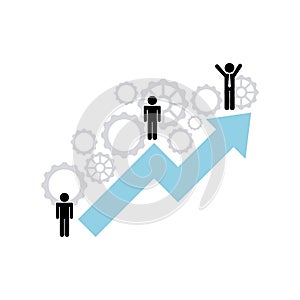 Growth business concept icon