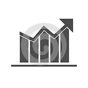 Growth Chart Icon vector design isolated on white background