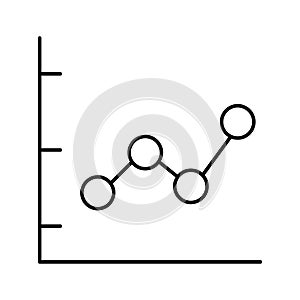 Growth chart Vector icon which can easily modify or edit
