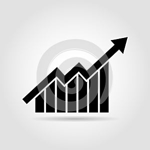 Growth diagram with Arrow going up