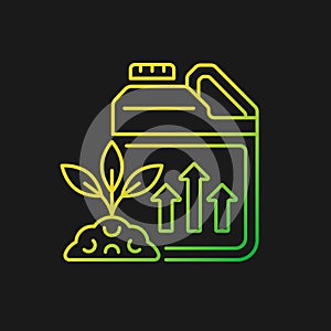 Growth enhancer gradient vector icon for dark theme photo