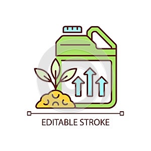 Growth enhancer RGB color icon photo