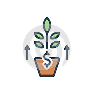 Color illustration icon for Growth, development and evolution
