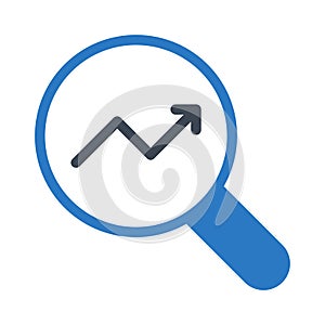 Growth glyph colour vector icon