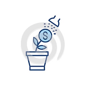 Growth Income related vector icon