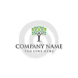 Growth life tree for growing company logo design idea