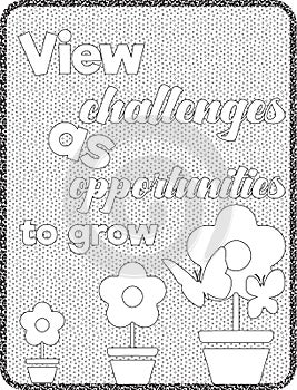 Growth Mindset, Positive Affirmations Coloring Page For Kids,Students....