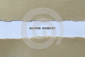 growth mindset on white paper