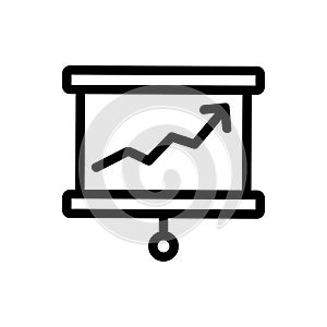 Growth planning icon vector. Isolated contour symbol illustration