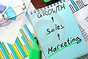 Growth, Sales and Marketing concept.