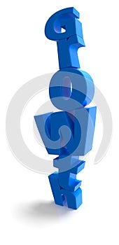 Growth stack in blue over white background