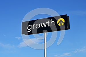 Growth street sign