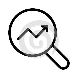 Growth thin line vector icon